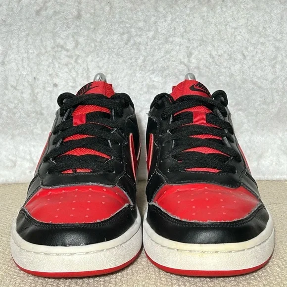 Nike Big Kids Court Borough Low 2 Black Leather Athletic Sneakers Shoes SZ 7Y - Picture 3 of 11